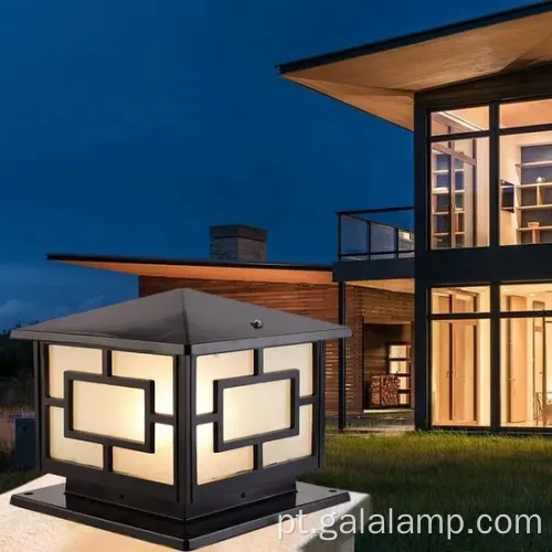 Lâmpada de pilar LED ao ar livre premium para jardins